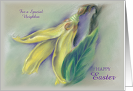 Custom Neighbor Easter Forsythia Pastel Art card