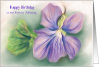 Custom February Birthday Violet Pastel Art card