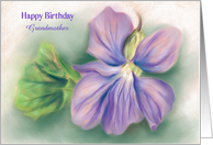 Custom Relative Grandmother Birthday Violet Pastel Art card