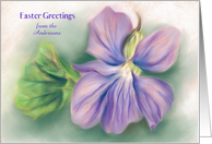 Personalized From Our Home Easter Greetings Violet Pastel card