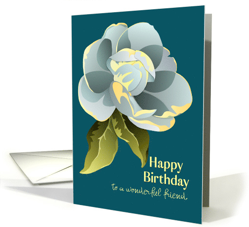Custom Friend Birthday Magnolia Flower Graphic Art card (1517654)