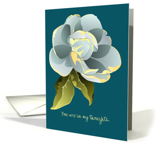 Custom Thinking of You Magnolia Flower Graphic Art card (1517662)