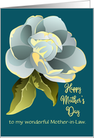 Custom Mother in Law Magnolia Flower Mothers Day card