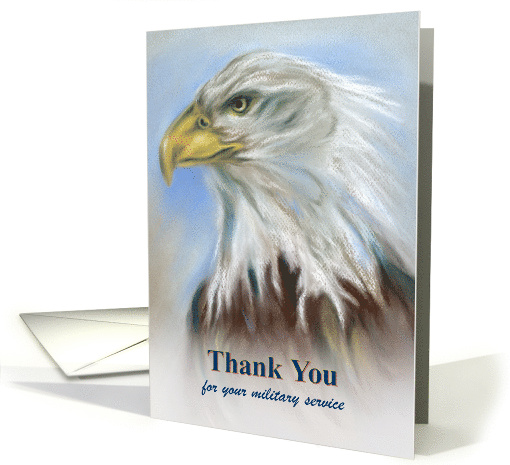 Custom Thank You Veterans Day Bald Eagle Art card (1518426)