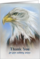 Custom Thank You Veterans Day Bald Eagle Art card