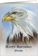 Custom Relative Grandpa Birthday Bald Eagle Art card