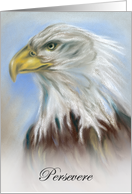 Christian Encouragement Bald Eagle Pastel Art card