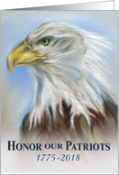 Custom Date Patriots’ Day Majestic Bald Eagle Art card