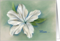 Personalized Mothers Day White Azalea Flower Pastel Art card