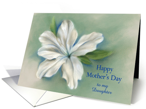 Custom Relative Daughter Mothers Day White Azalea Flower card