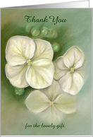 Custom Thank You for Gift Summer Hydrangea Pastel card