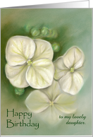 Custom Relative Daughter Birthday White Hydrangea Pastel card