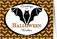 Personalized Relative Brother Halloween Bats Graphic card