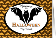 Custom Friend Halloween Bats Graphic Art card