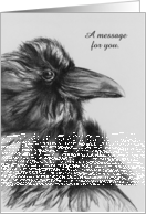 Custom Message Portrait of Two Ravens card