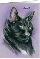 Custom Hello Black Cat Sith Art card