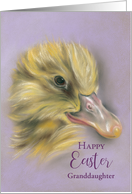 Custom Fluffy Duckling Child Relative Granddaughter Easter card