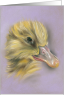 Fluffy Duckling Pastel Art All Occasion Blank card