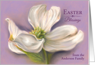 Custom Easter Blessings Dogwood Pastel From Our Home to Yours card