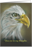 Personalized Bald Eagle Pastel Artwork Thinking of You card