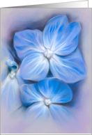 Blue Hydrangea Pastel Floral Art All Occasion Blank card