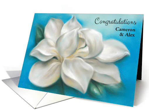Personalized Names Marriage Congratulations White... (1569940)