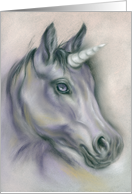 Unicorn Portrait Pastel Artwork Any Occasion Blank card