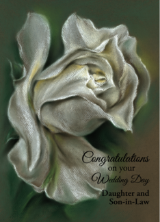 White Rose Custom Wedding Congratulations Daughter and Son in Law