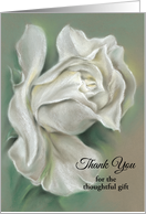White Rose Custom Thank You for the Gift card