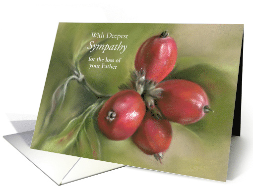 Autumn Dogwood Berries Personalized Sympathy for Loss of Father card