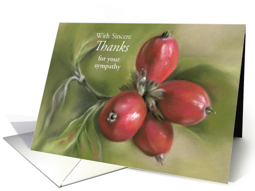 Autumn Dogwood Berries Custom Thanks for Sympathy card (1584012)