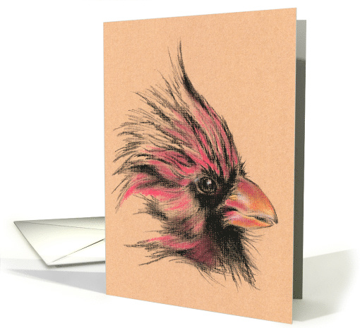 Rustic Cardinal Bird Art Any Occasion Blank card (1586726)