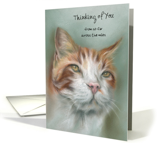 Ginger and White Tabby Cat Custom Thinking of You Across... (1597880)