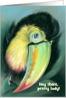 Toucan Colorful Bird Artwork Custom Birthday for Her card