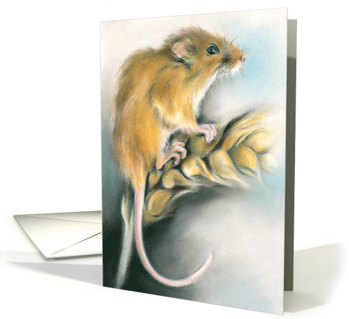 Cute Field Mouse Pastel Artwork Any Occasion Blank card (1609840)