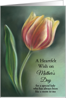 Red and Yellow Tulip Pastel Art Personalized Mothers Day Like a Mom card