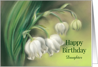 Lily of the Valley Flowers Personalized Birthday Relative Daughter card