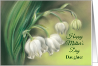 Lily of the Valley Flowers Pastel Art Custom Daughter Mothers Day card