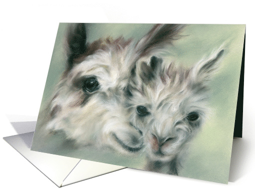 Any Occasion Alpacas Portrait of Parent and Child Pastel... (1620634)