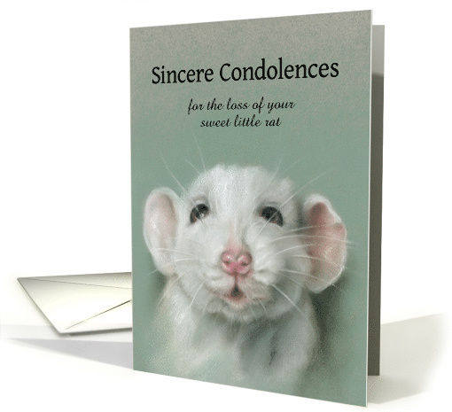 Custom Condolences for Loss of Pet Rat Pastel Animal Artwork card