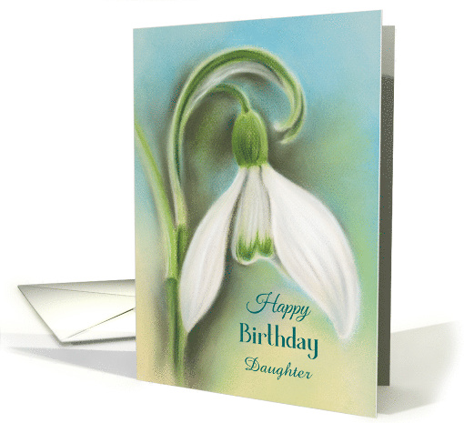 Custom Birthday Relative Daughter Snowdrop White Flower... (1657294)
