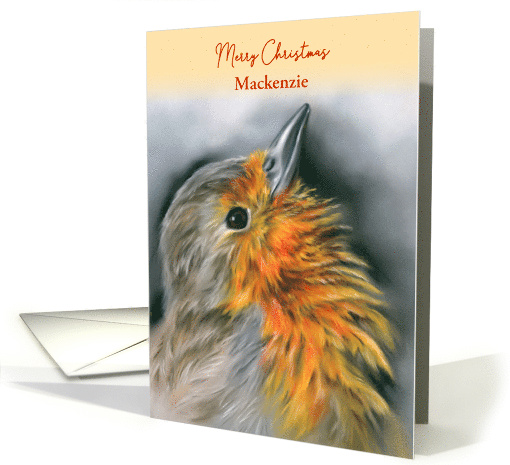Personalized Name Christmas European Robin Redbreast Bird... (1677674)