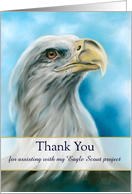 Thank You Eagle Scout Project Help Bald Eagle Yearning for Sky Custom card