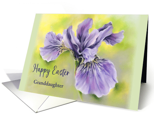 Granddaughter Easter Iris Purple Flower Pastel... (1722126)