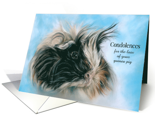 Pet Condolences Custom Loss of Guinea Pig Pastel Animal Art card