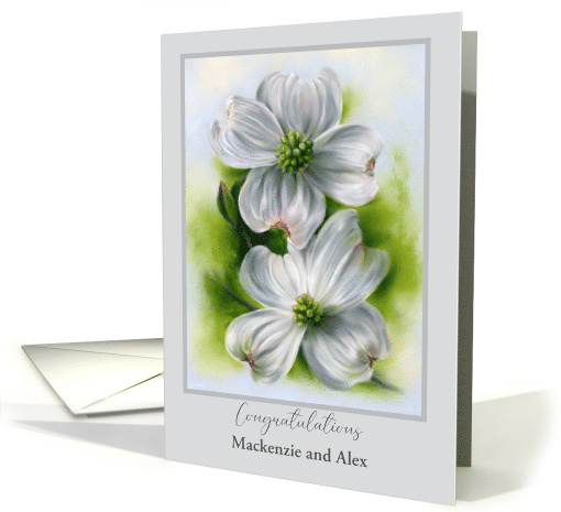 Marriage Congratulations White Dogwood Pair Spring Flower... (1727516)