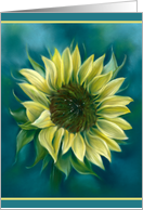 Any Occasion Sunflower Yellow Flower Pastel Art Blank card