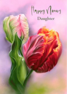 Daughter Persian New Year Norooz Colorful Spring Tulips Personalized