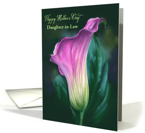 Mothers Day Daughter in Law Pink Calla Lily Pastel Flower... (1730860)