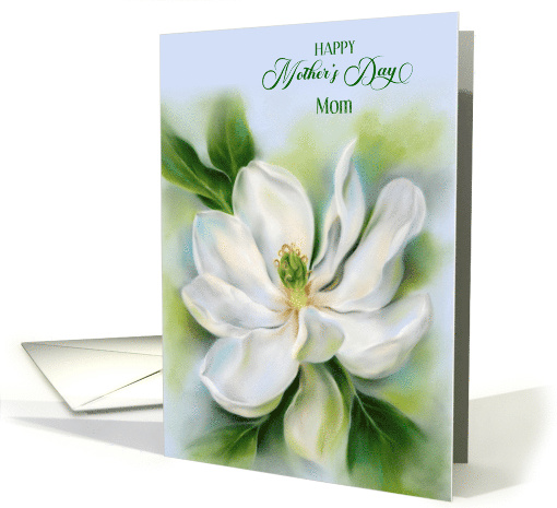 Mothers Day for Mom Sweetbay Magnolia White Flower Personalized card